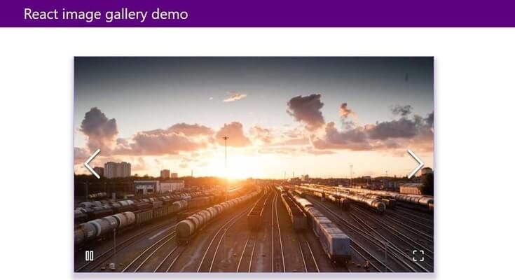 Image gallery without thumbnail and auto play
